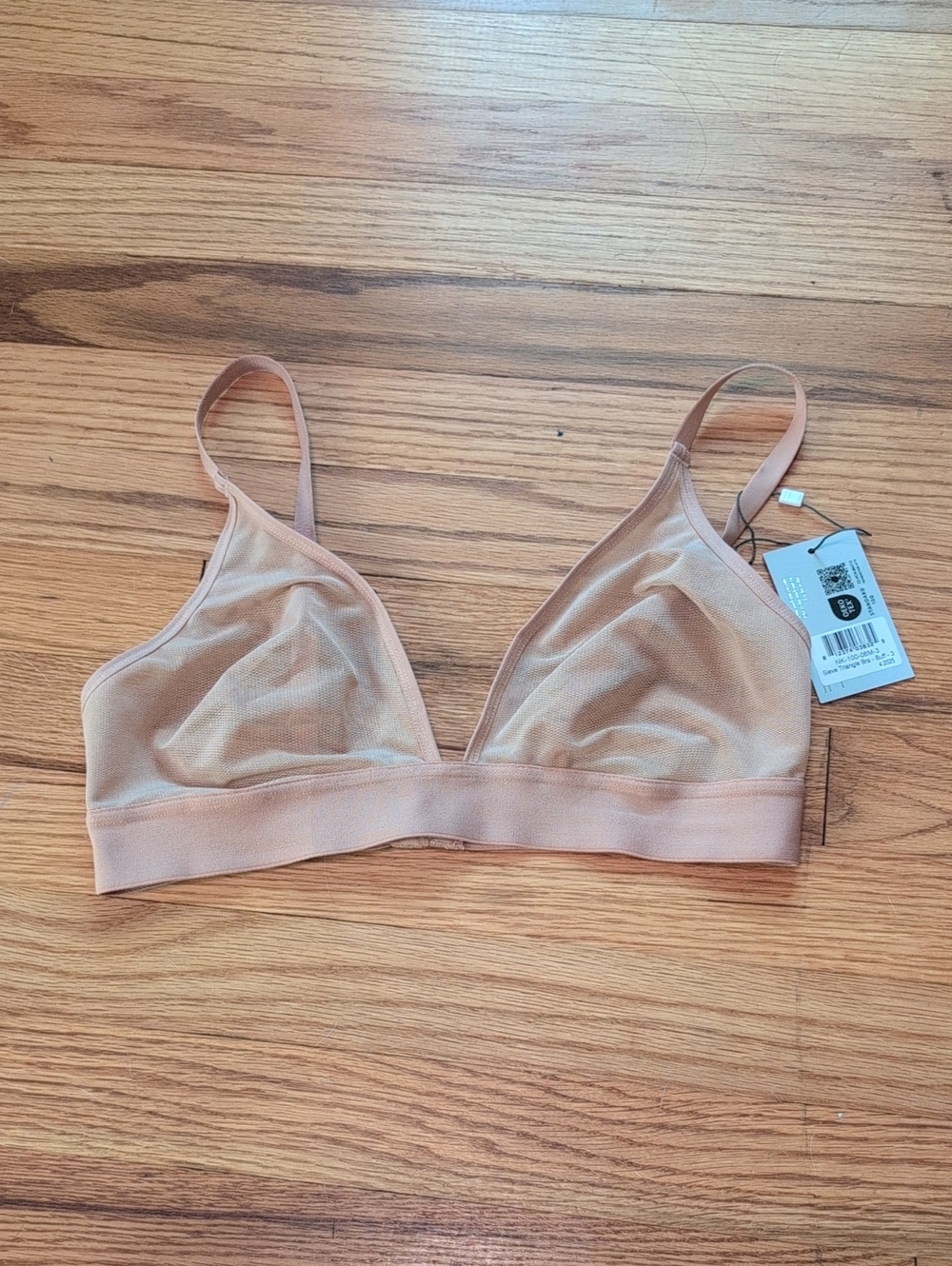 Negative Underwear Sheer Triangle Bralette - Light Beige